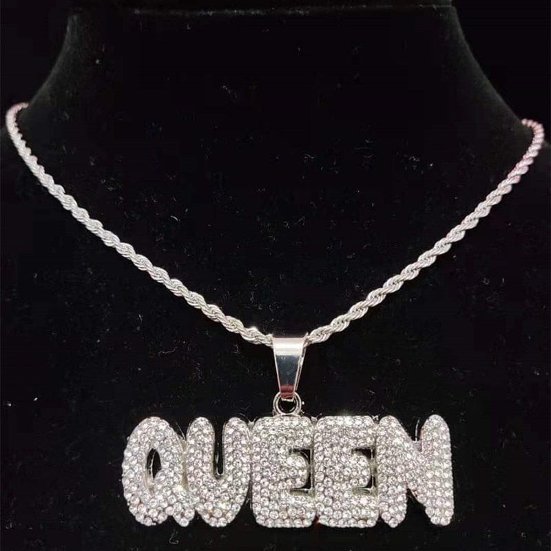 KING | QUEEN Cuban Iced Pendant Necklace - Image 12