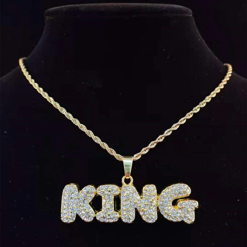 KING | QUEEN Cuban Iced Pendant Necklace - Image 13