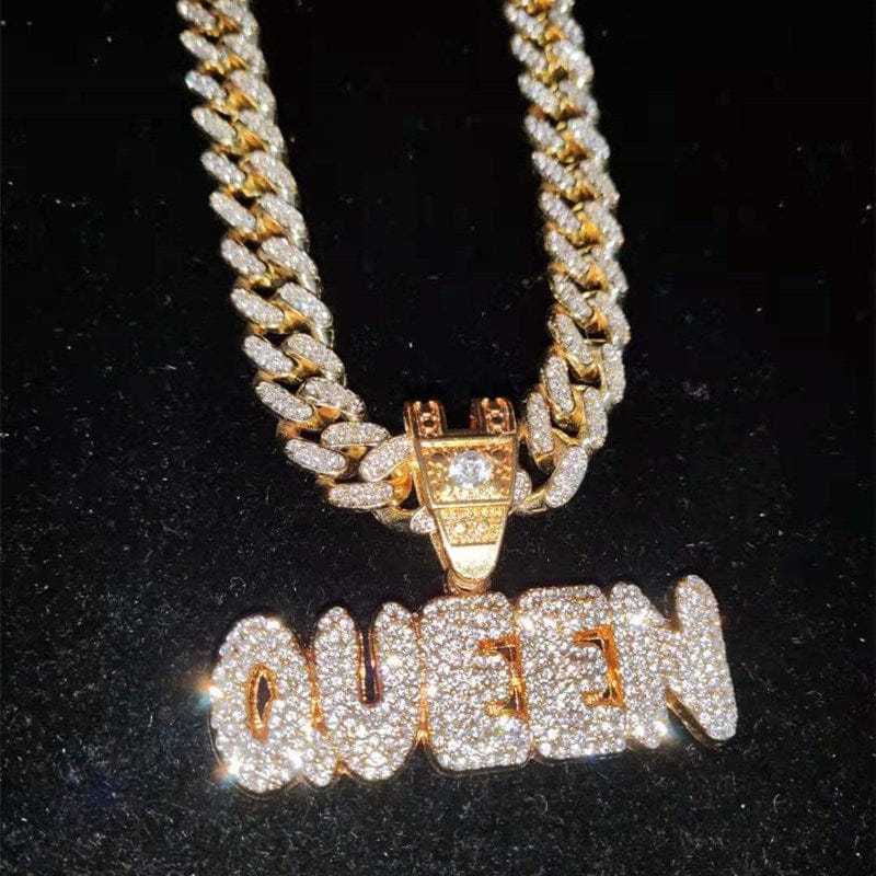 KING | QUEEN Cuban Iced Pendant Necklace - Image 3