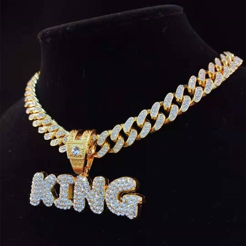 KING | QUEEN Cuban Iced Pendant Necklace - Image 4