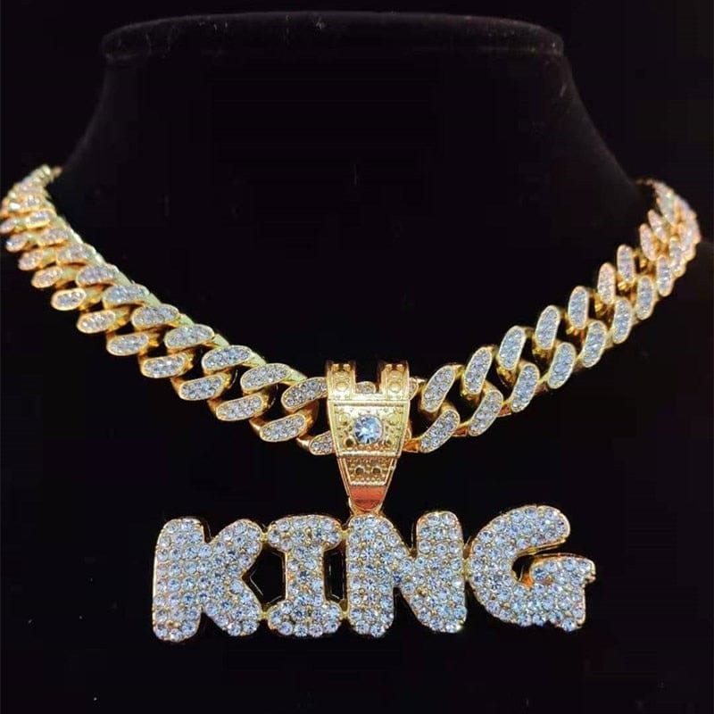 KING | QUEEN Cuban Iced Pendant Necklace - Image 5