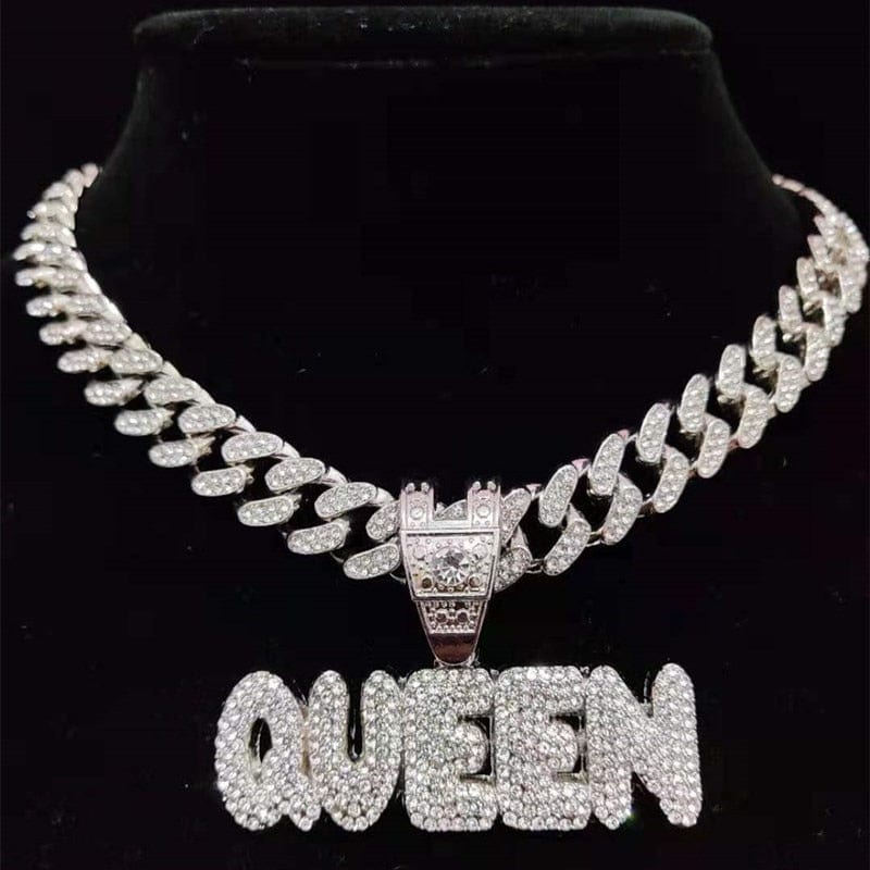 KING | QUEEN Cuban Iced Pendant Necklace - Image 6