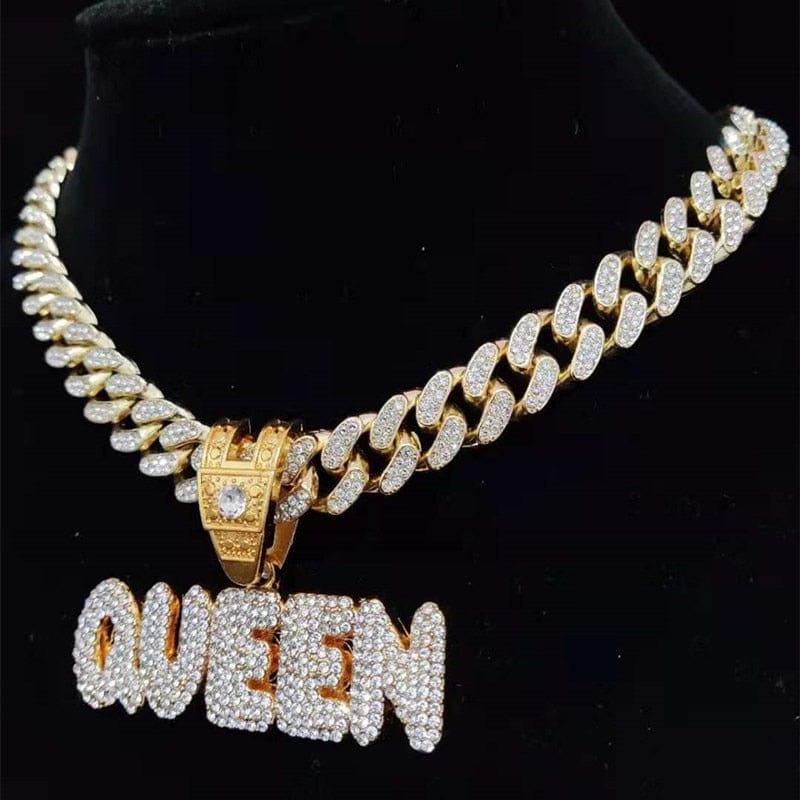 KING | QUEEN Cuban Iced Pendant Necklace - Image 8