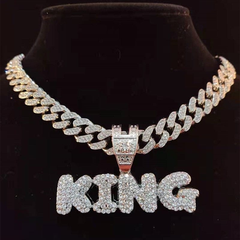 KING | QUEEN Cuban Iced Pendant Necklace - Image 9