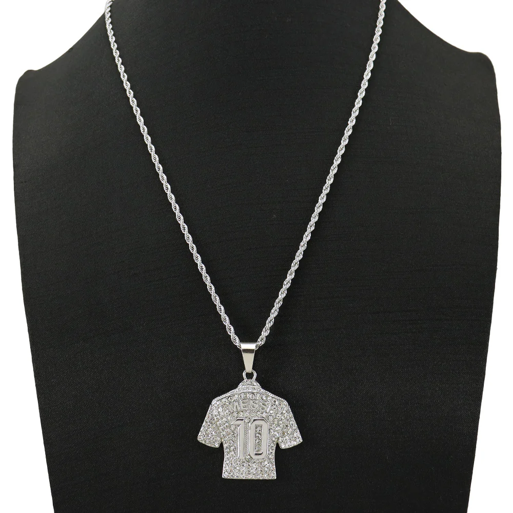 Messi No. 10 Jersey Pendant Necklace - Image 6