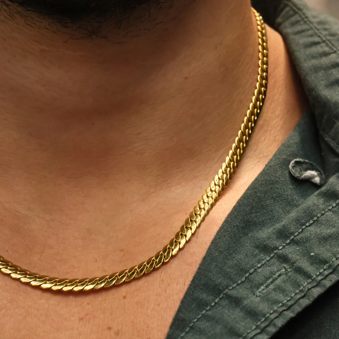 Gold 5mm Miami Cuban Link Chain - Image 4