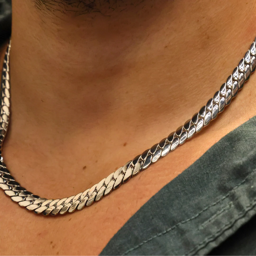 Miami Cuban Link Chain (Silver) - 8mm - Image 6