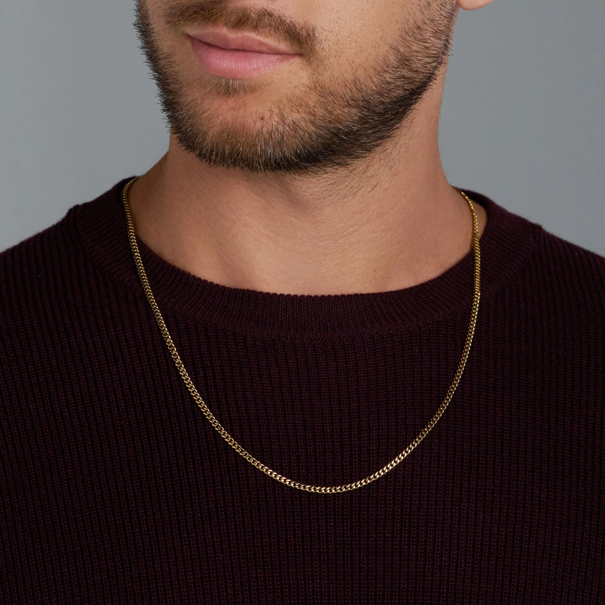 Micro Gold Cuban Link Chain - Image 2
