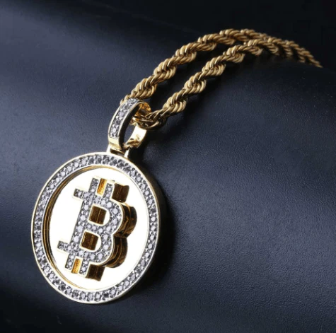 VVS Jewelry Iced bitcoin pendant