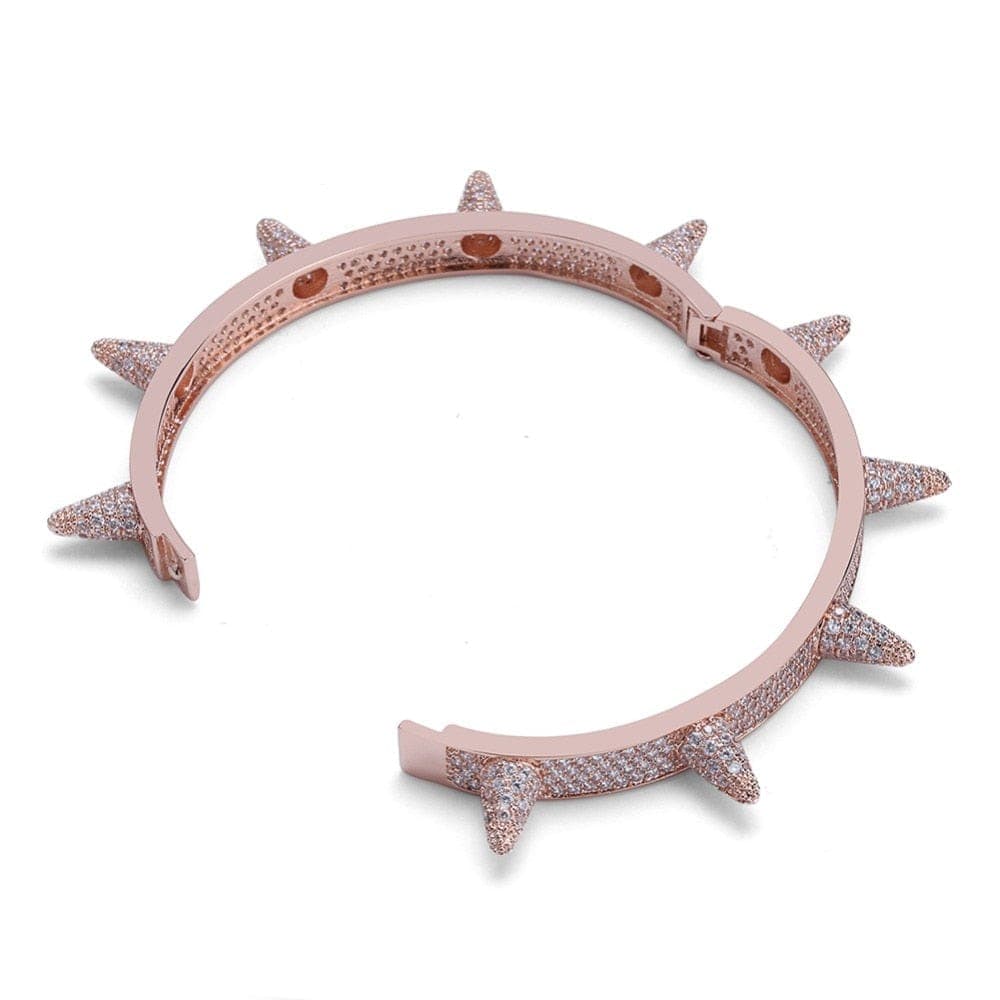 Micro pave Spike Bangle Bracelet - Image 2