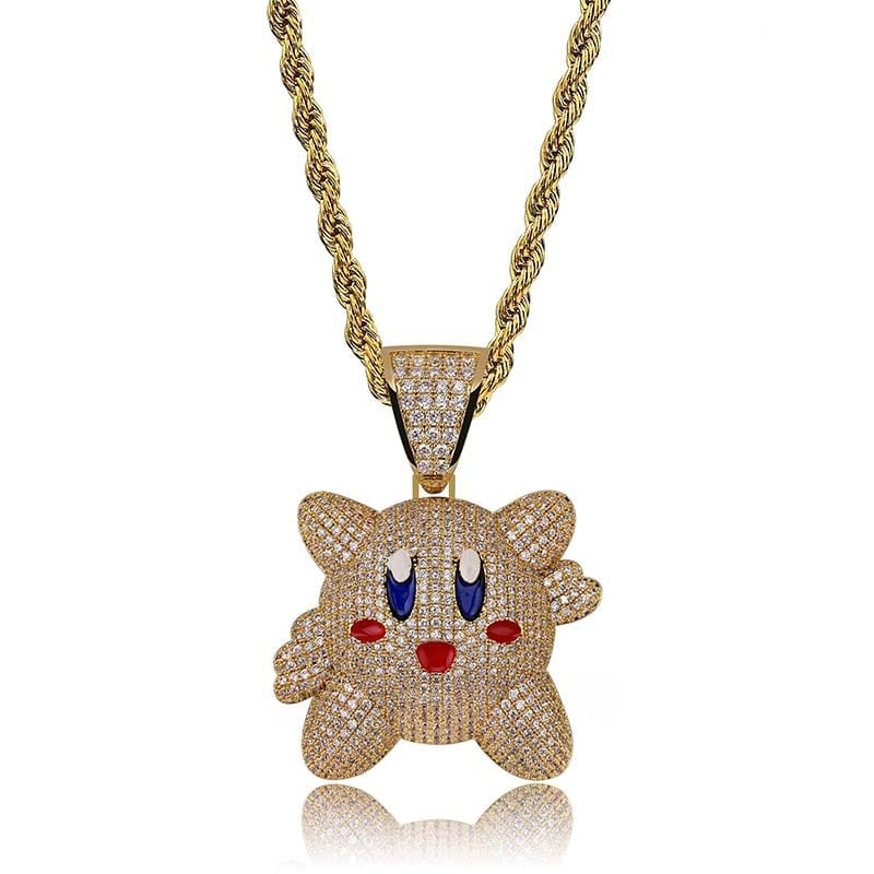 Micropave Iced Kirby Rapper Pendant Chain - Image 15