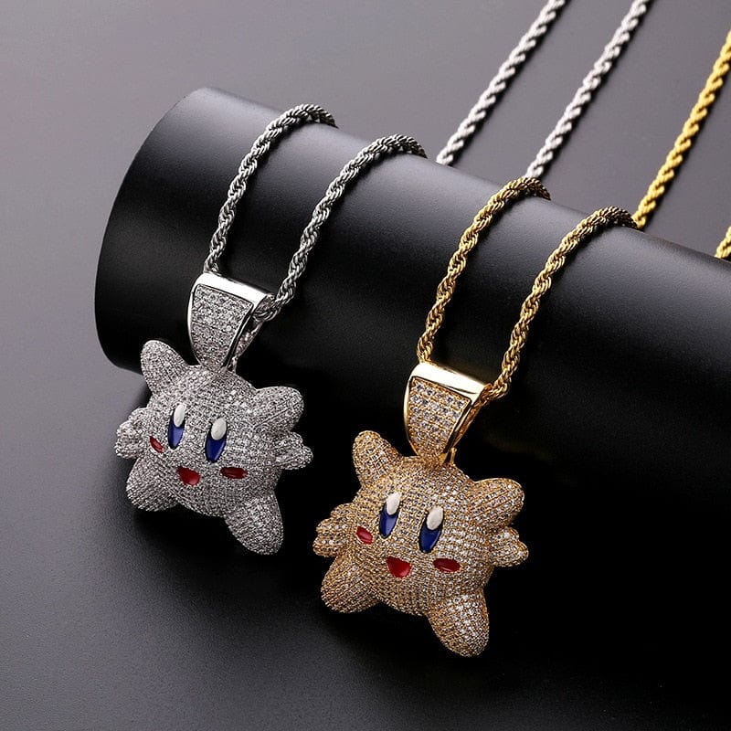 Micropave Iced Kirby Rapper Pendant Chain - Image 3