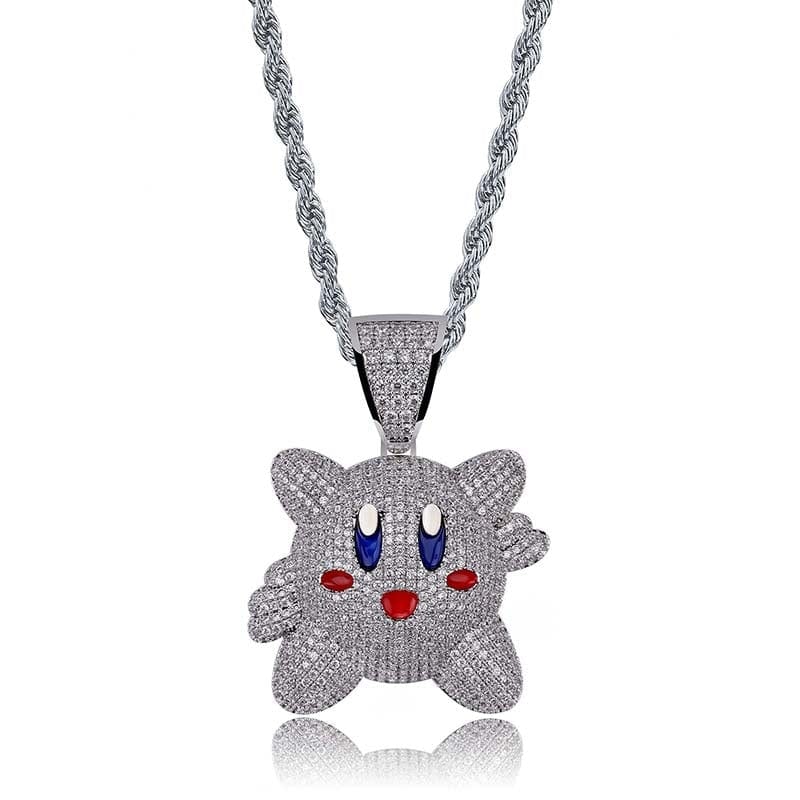 Micropave Iced Kirby Rapper Pendant Chain - Image 5