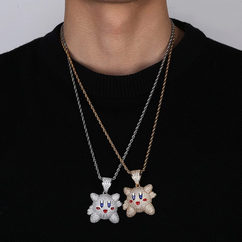 Micropave Iced Kirby Rapper Pendant Chain - Image 9
