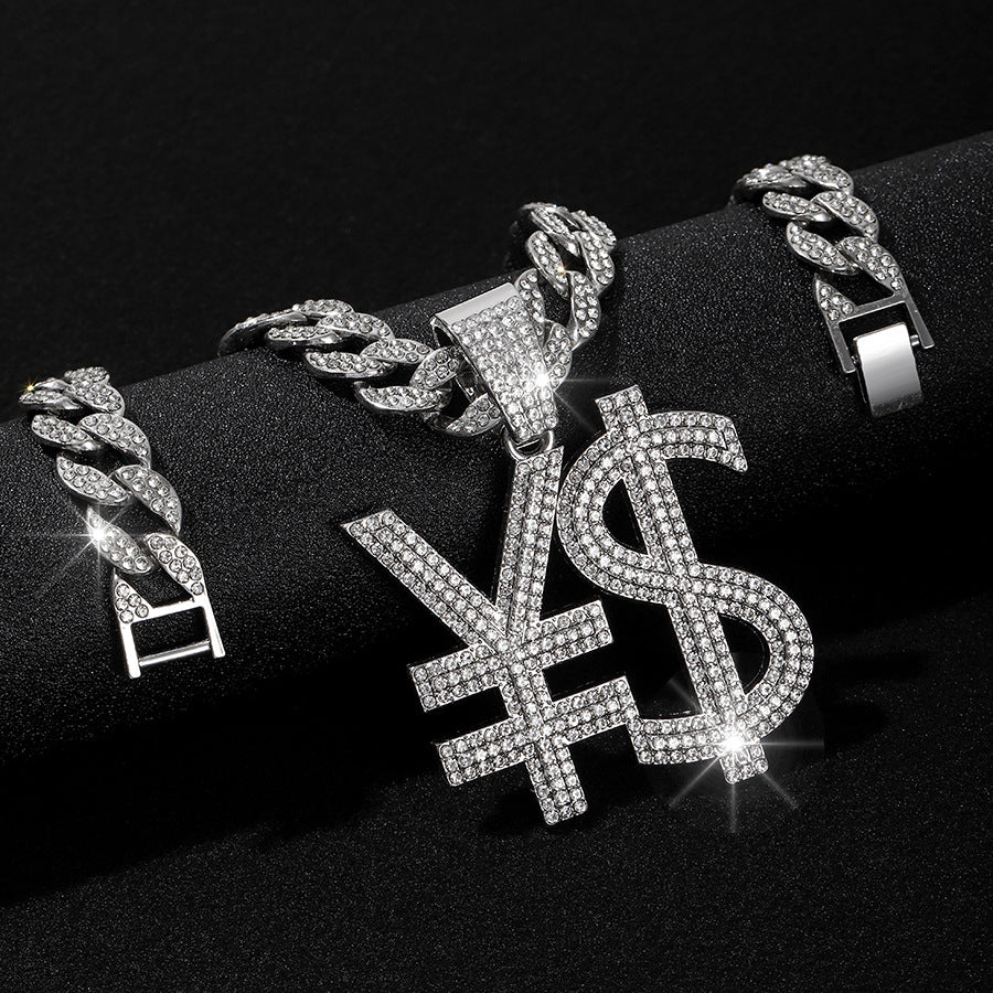 Money Symbol Pendant + Cuban Chain - Image 2