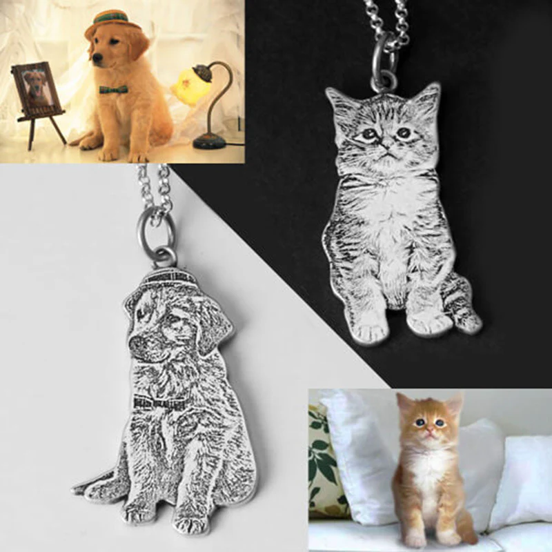 3D Laser Engraved Custom Photo Pet Memorial Pendant - Image 3