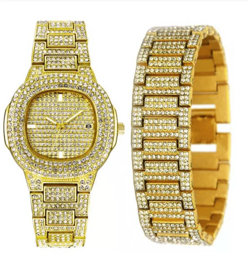 OG AP Style Buss Down Watch with FREE Band Bracelet