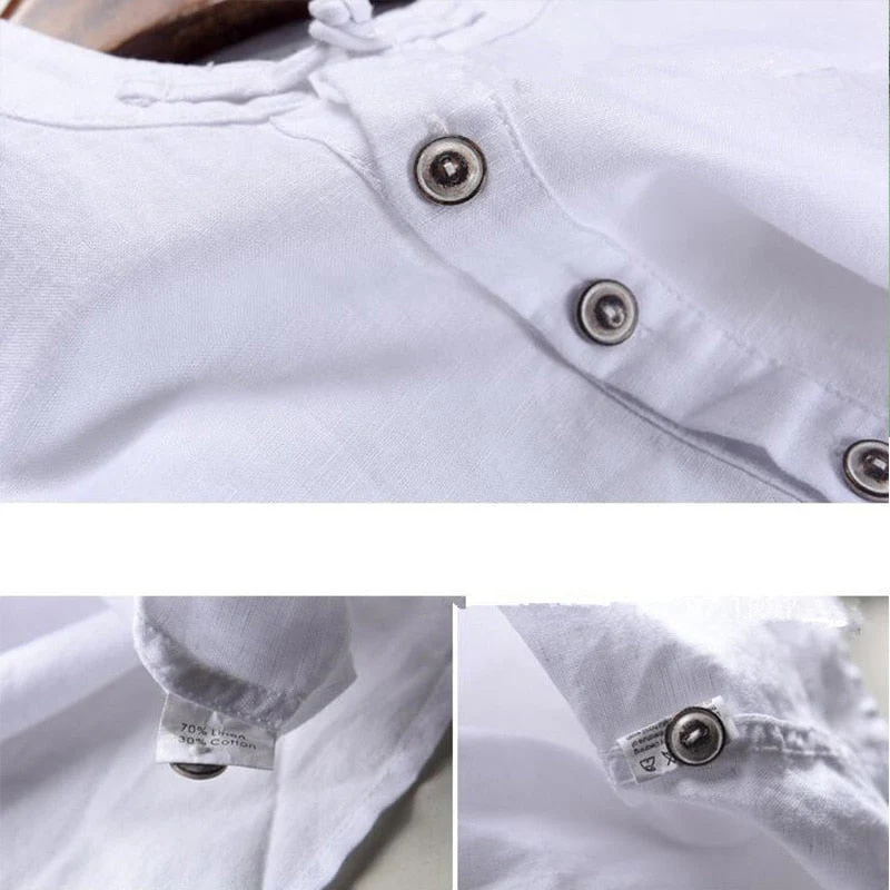 Old Retro Threads Cotton Linen Shirt - Image 7