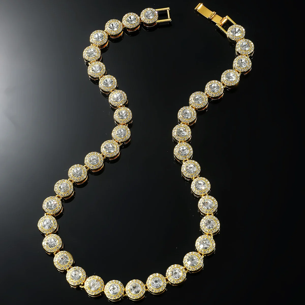 Oval Cut Micro Pave Tennis Link Travis Rapper Choker Chain - Image 4