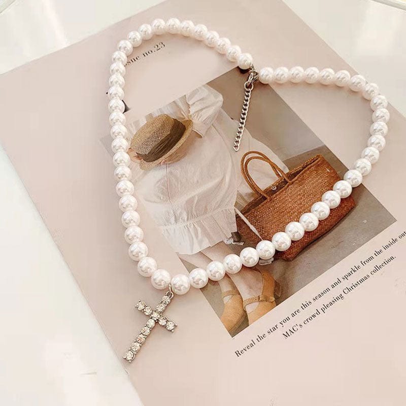 VVS Jewelry Cross Pearl Chain - Image 11