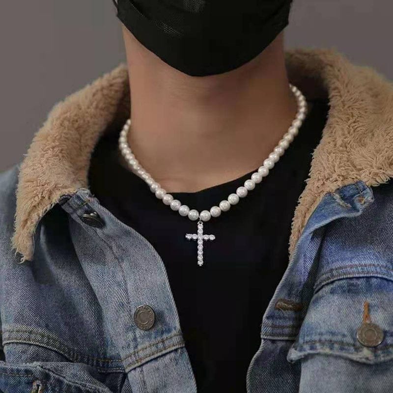 VVS Jewelry Cross Pearl Chain - Image 13
