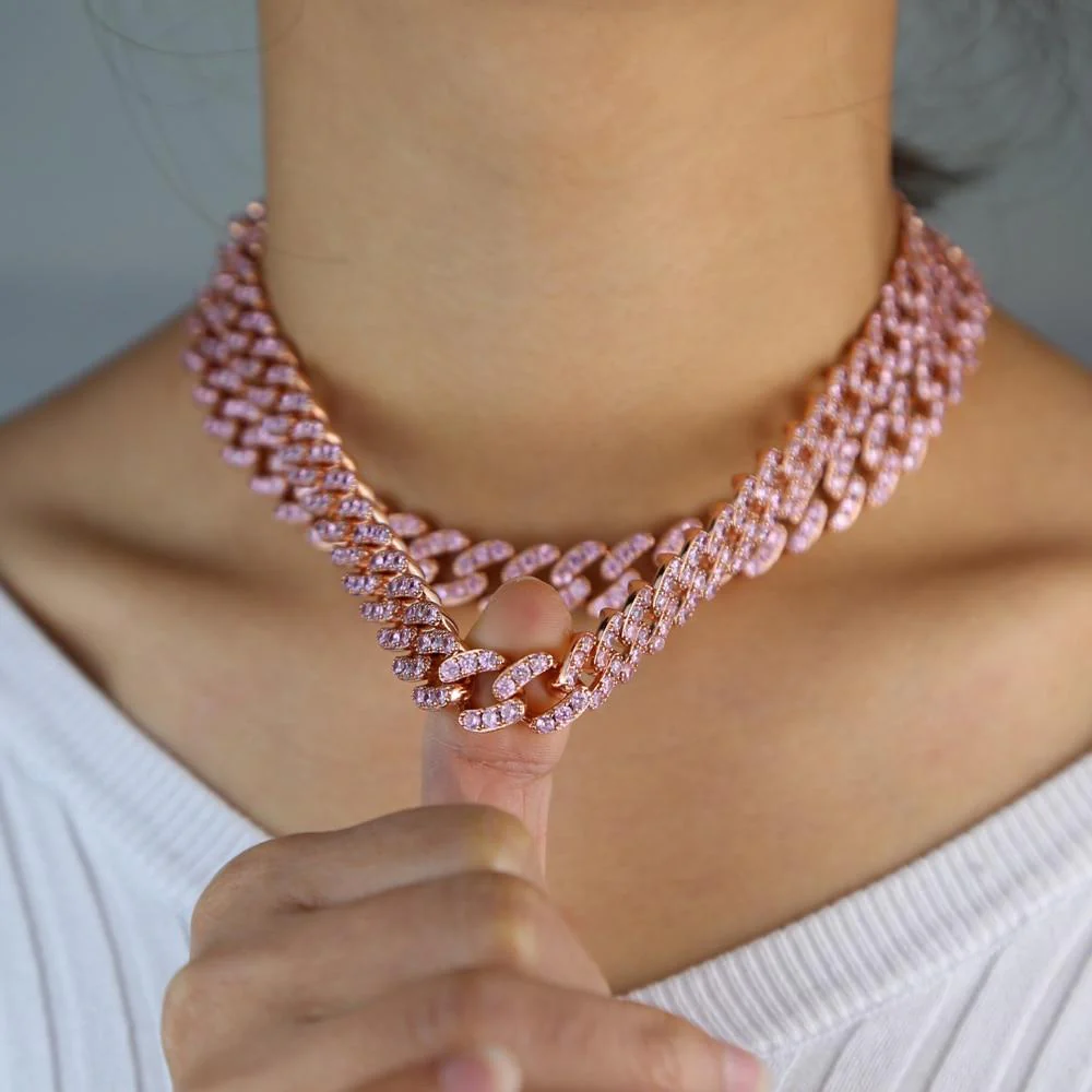 Pink Cuban Choker Chain - Image 2