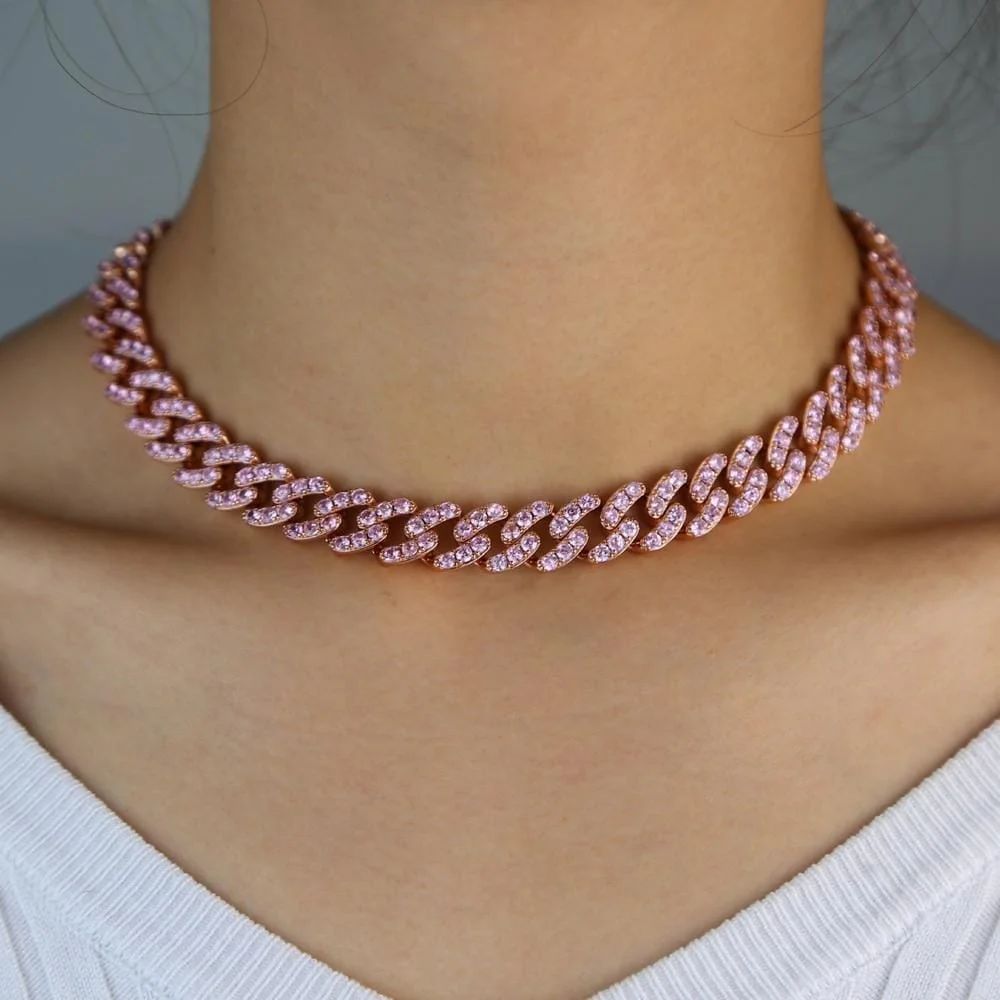 Pink Cuban Choker Chain - Image 4