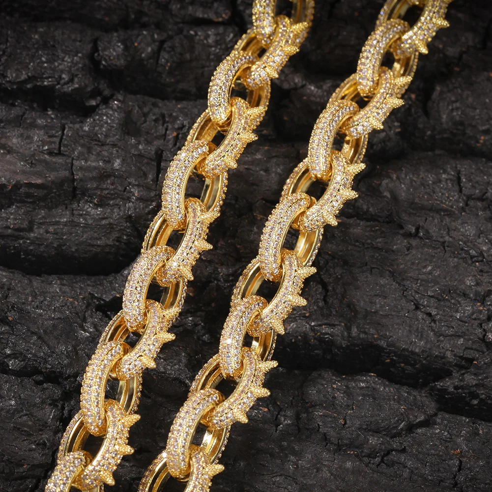 Playboi Carti-Inspired Spiked Links Necklace Rapper Chain - Image 6