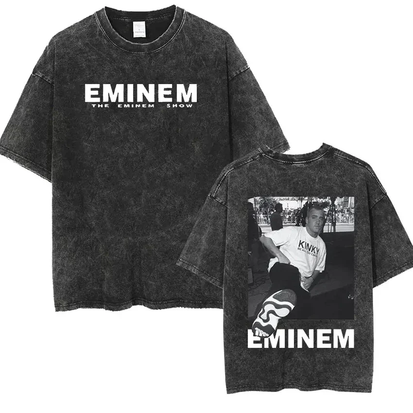 Rapper Eminem Vintage Washed Graphic T-Shirt - Image 10