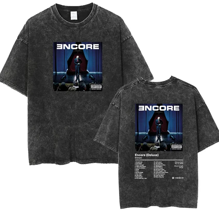 Rapper Eminem Vintage Washed Graphic T-Shirt - Image 11
