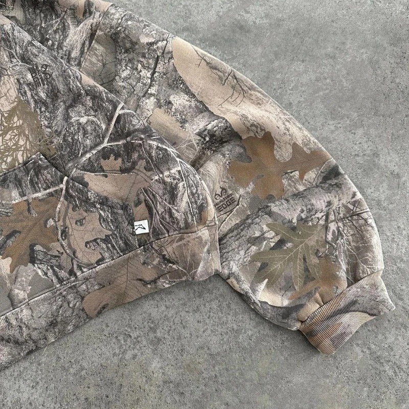 Retro Hoodie Men Printed Oversized Camouflage Pattern Graphic Hoodies - Image 6