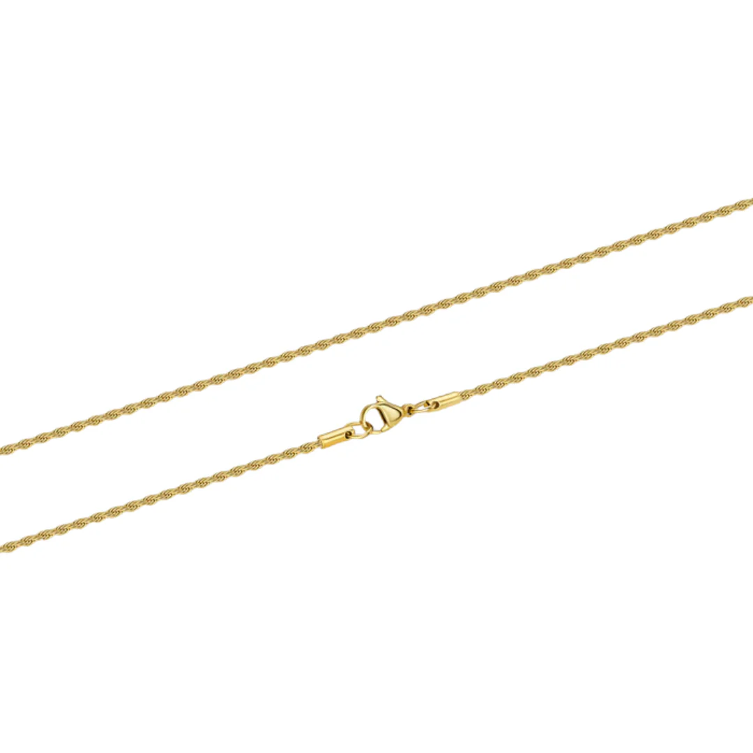 2mm 18K Gold Rope Chain - Image 3