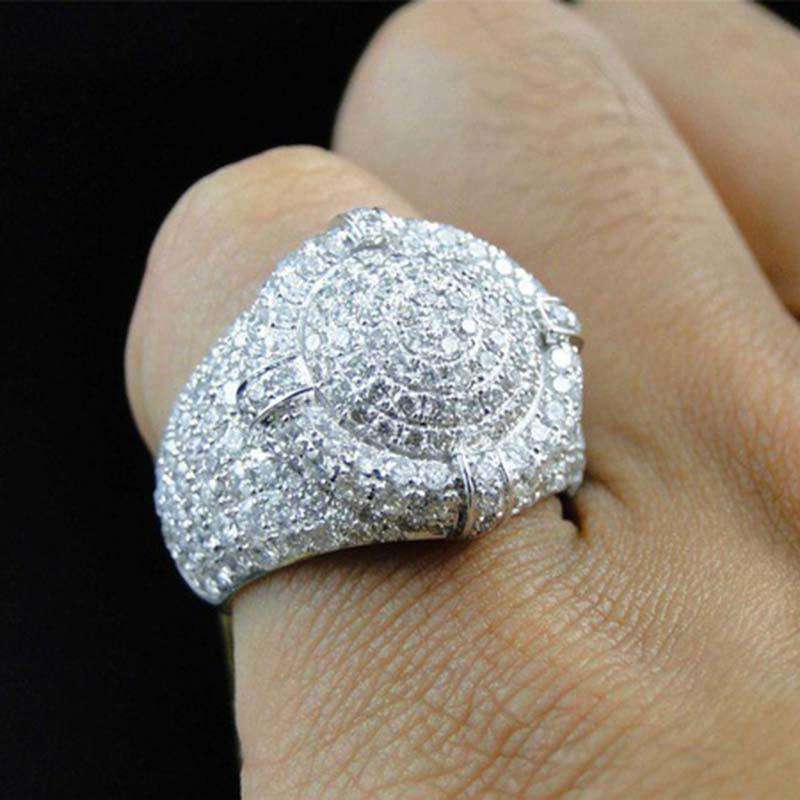 Round Bling Pinky Ring