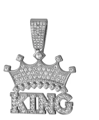 Crowned King 13mm Cuban Chain Pendant Necklace - Image 6