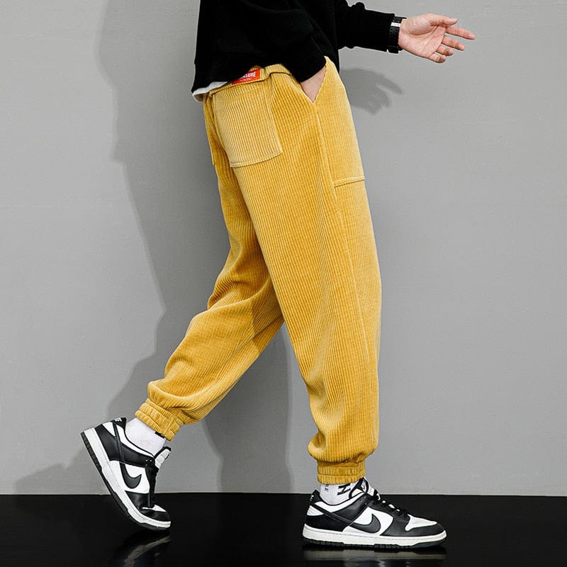 Rugged Corduroy Garterized Men's Pants - Image 12