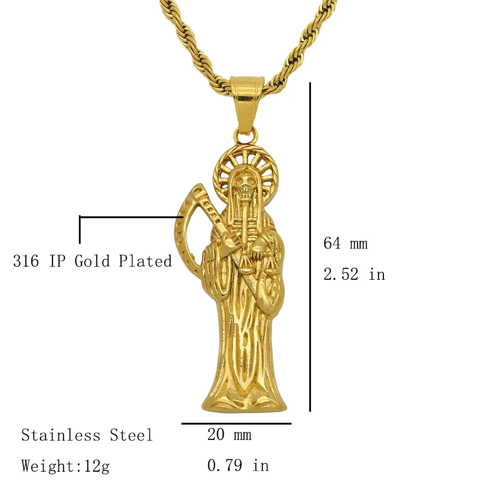 Santa Muerte Necklace - Image 8