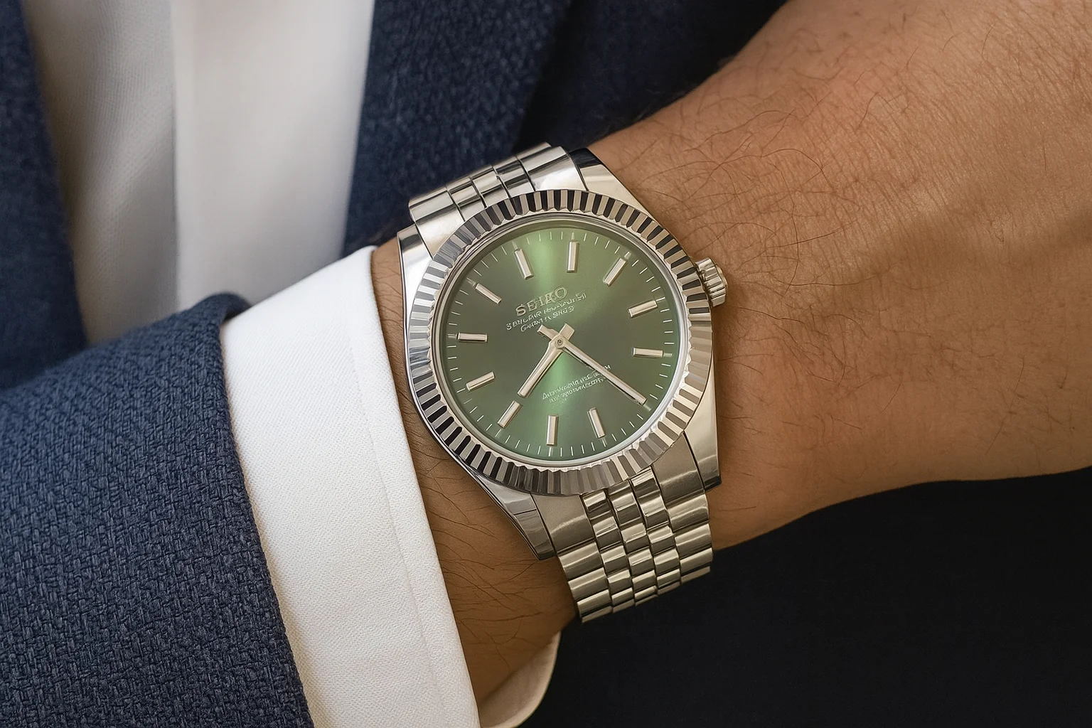 Seiko Mod Datejust | Olive Green - Image 2