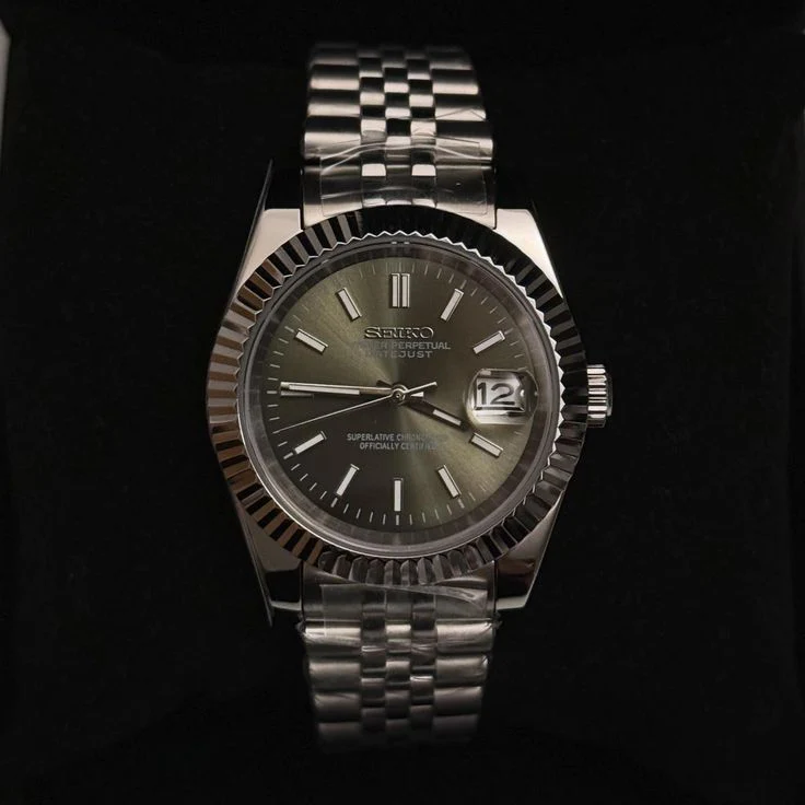 Seiko Mod Datejust | Olive Green - Image 4
