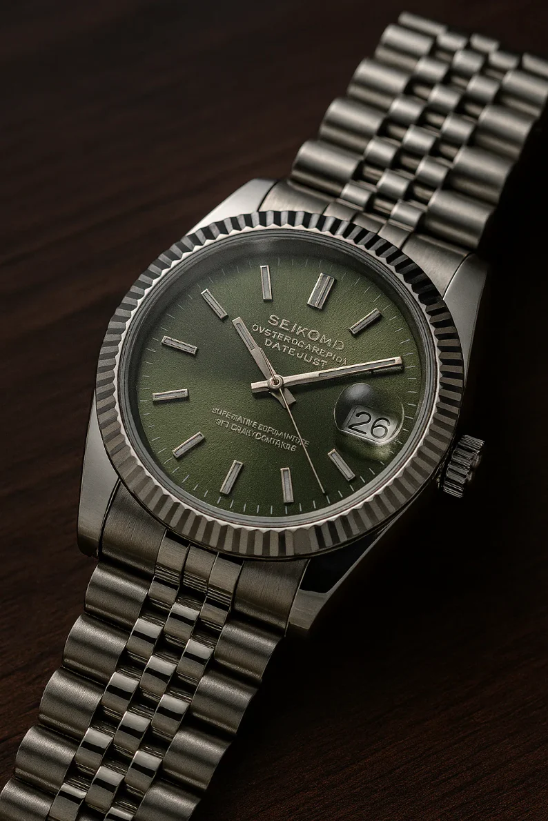Seiko Mod Datejust | Olive Green - Image 6