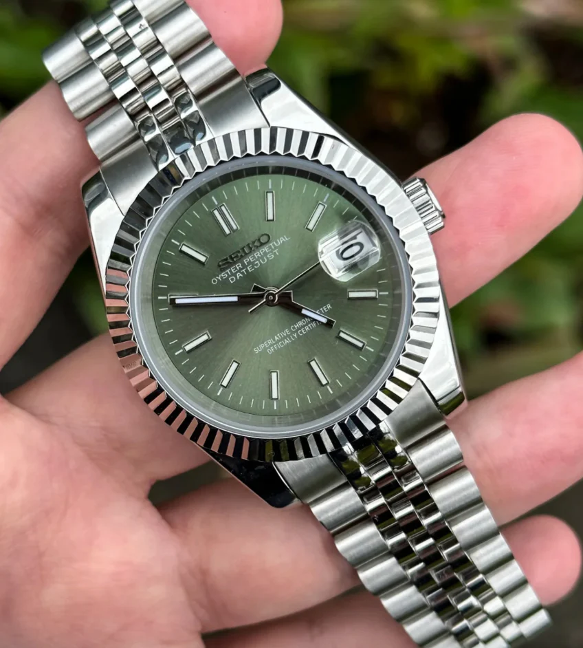 Seiko Mod Datejust | Olive Green - Image 7
