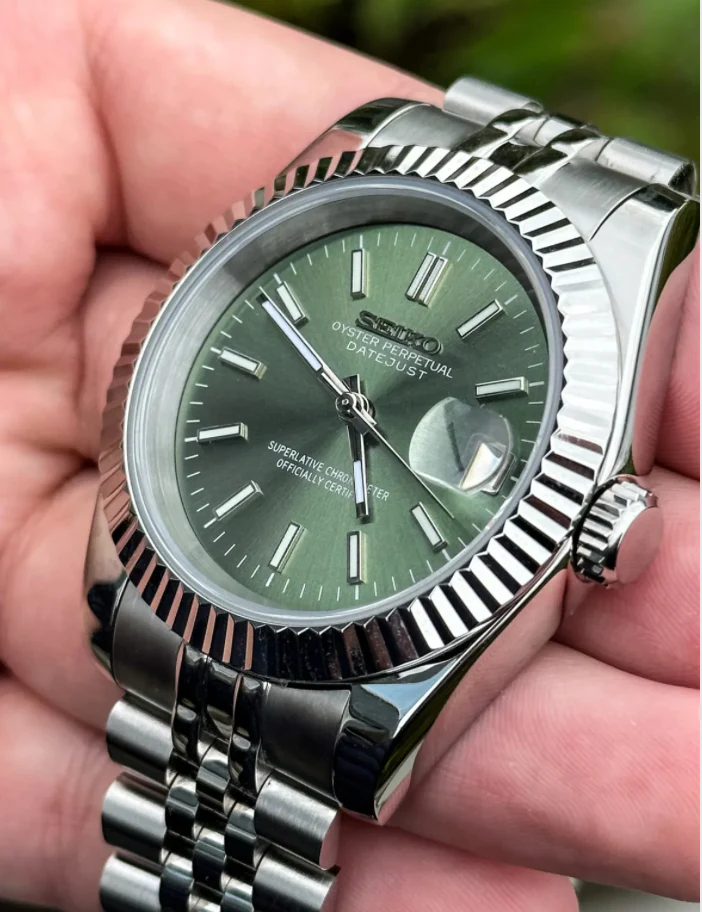 Seiko Mod Datejust | Olive Green - Image 8