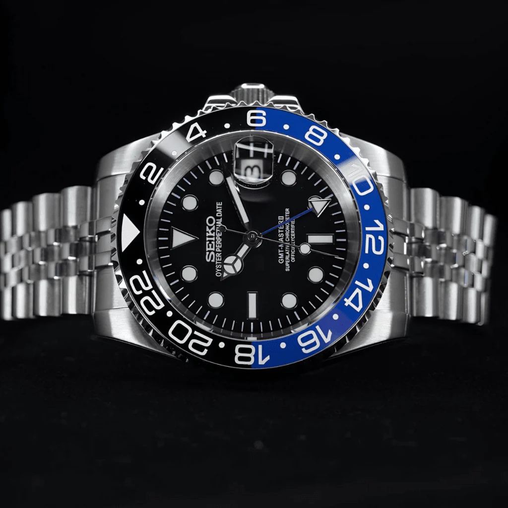 Seiko Mod GMT Batman Black Blue - Image 5