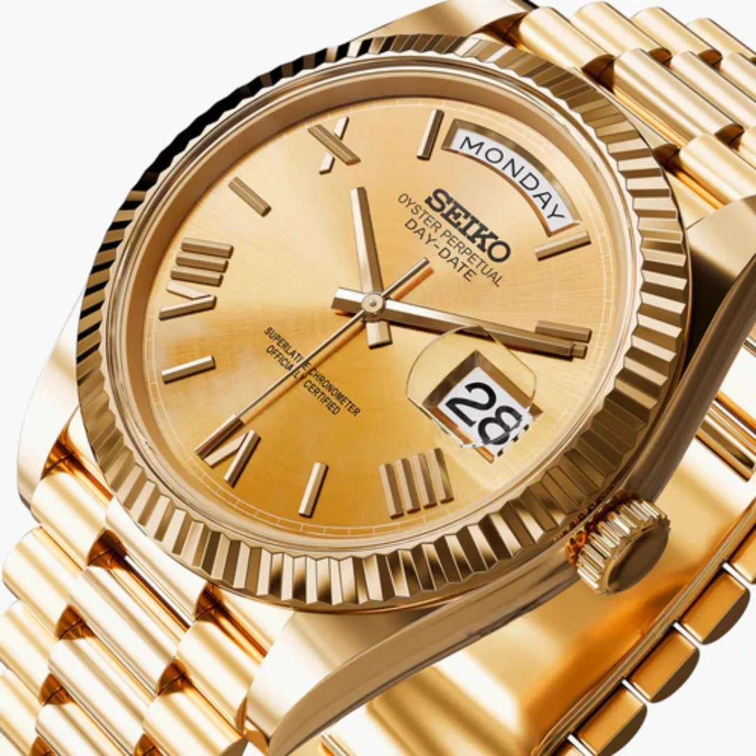 Seiko Mod Day-Date | Gold Champagne - Image 14