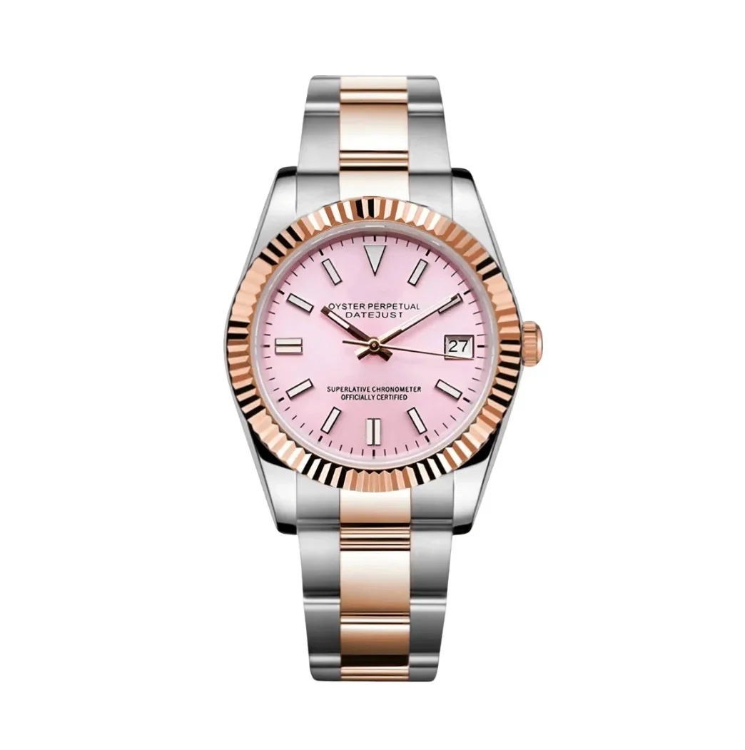 Seiko Mod Datejust – Baby Pink Two Tone - Image 2