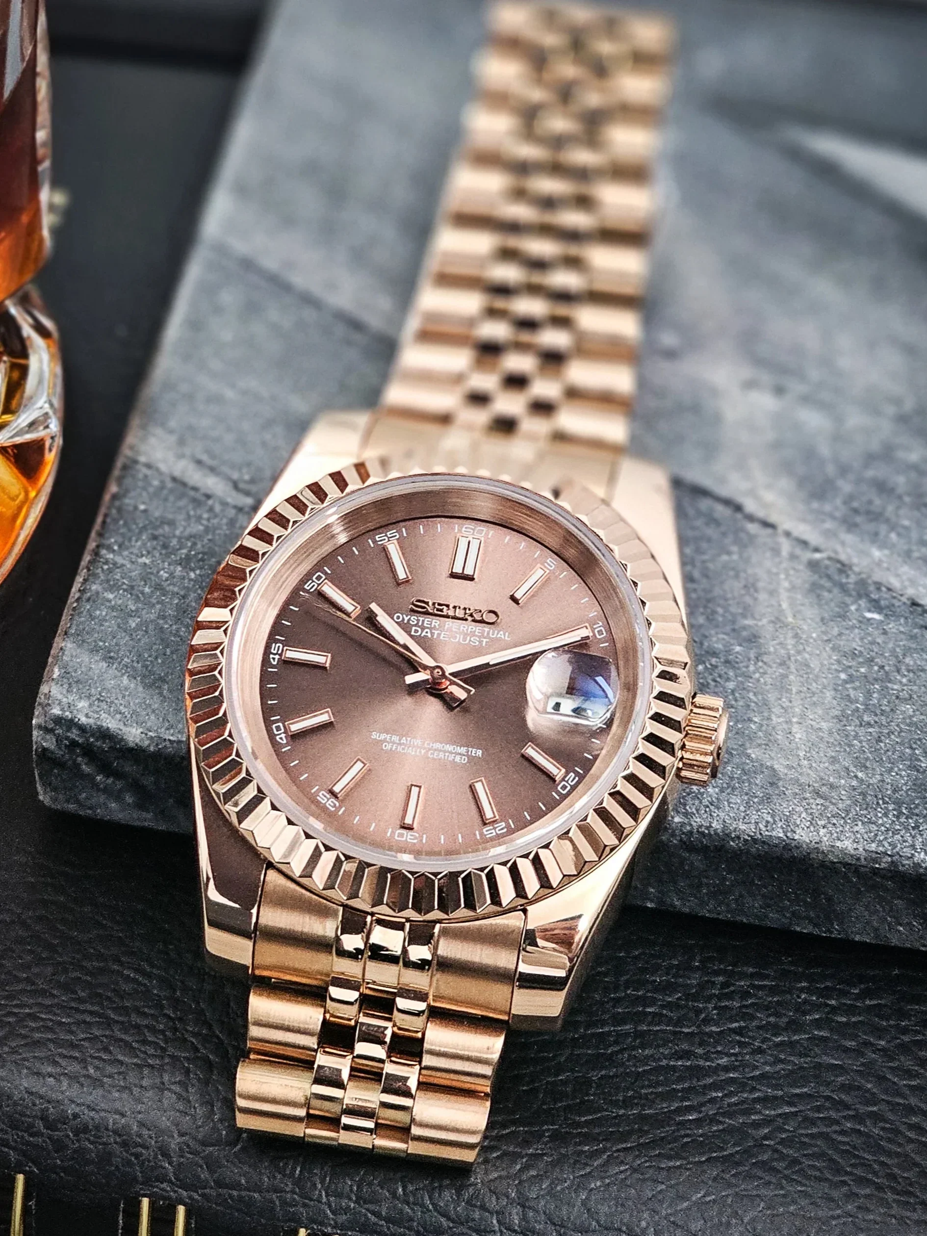 Seiko Mod Datejust | Rose Gold - Image 3