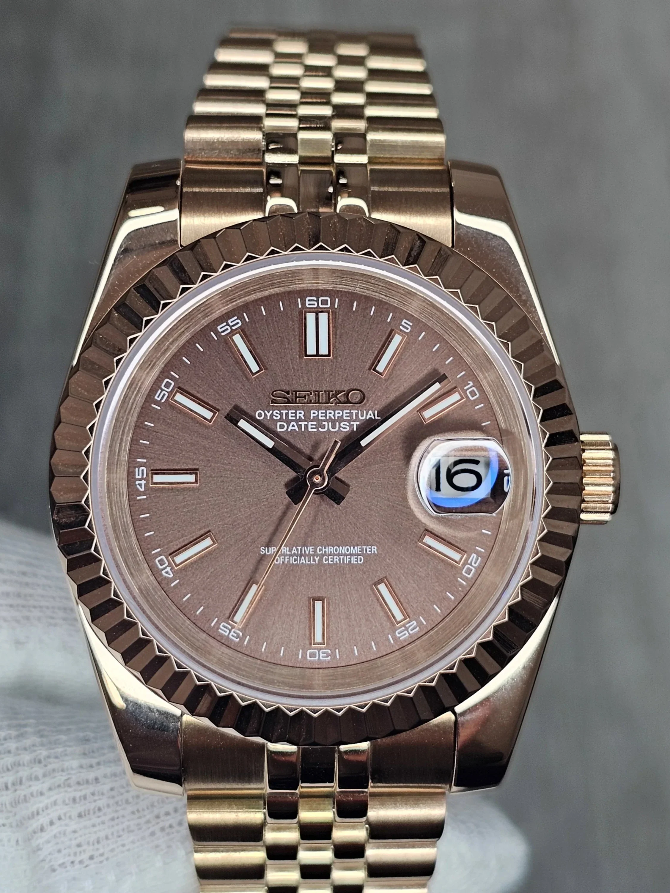 Seiko Mod Datejust | Rose Gold - Image 4