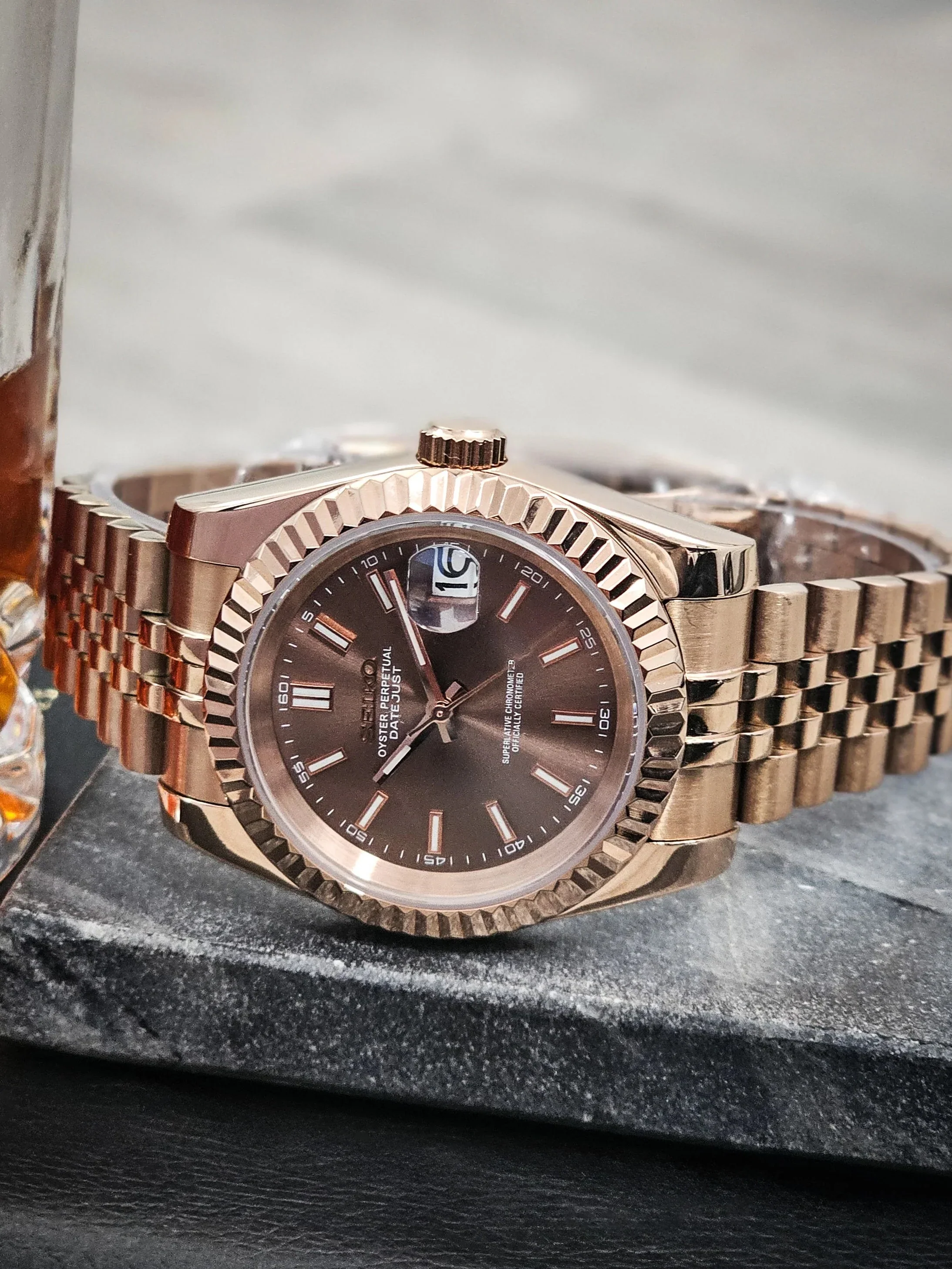 Seiko Mod Datejust | Rose Gold - Image 5