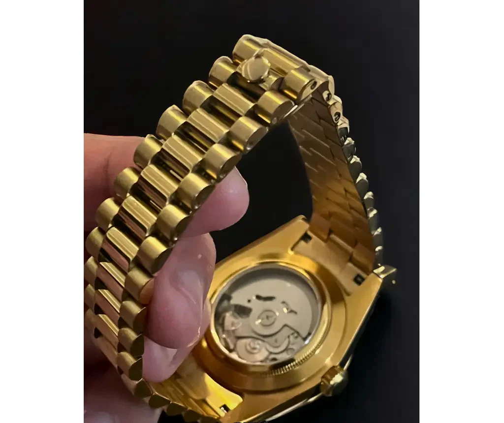 Seiko Mod Datejust Watch - Gold - Image 6