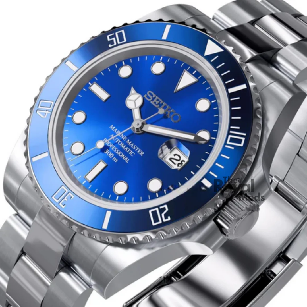 Seiko Mod Submariner | Smurf Blue - Image 3