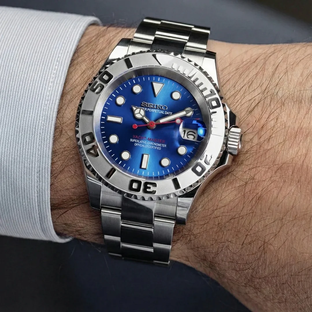 Seiko Mod Yacht-Master | Blue Dial - Image 3
